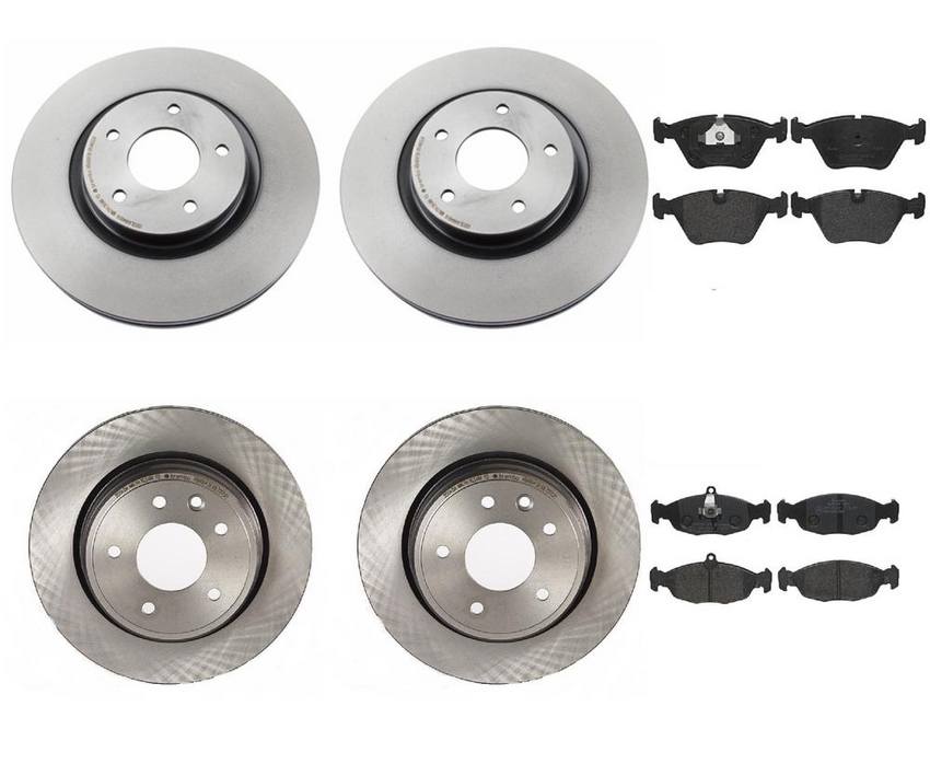 Jaguar Brembo Brakes Kit - Pads &  Rotors Front and Rear (325mm/305mm) (Low-Met) JLM21919 - Brembo 1627097KIT